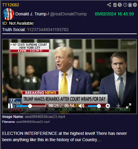 **Orders from the Boss** Trump on Truth. 16:45est Timestamp. ELECTION INTERFERENCE at the highest level! There has never been anything like this in the history of our Country… Play LOUD. Be PROUD! m.youtube.com/watch?v=JDVT-8… FIGHT for what is RIGHT! FIGHT for FREEDOM! They will…