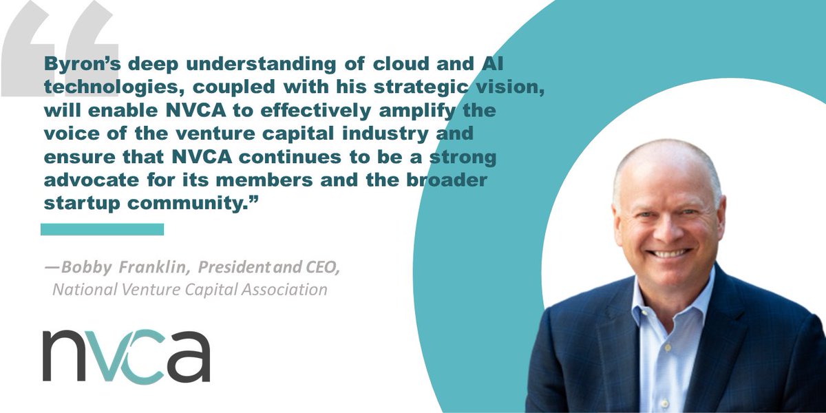 We're thrilled to welcome Byron Deeter (@bdeeter) as the new NVCA Board Chair for 2024-2025! His vision and expertise are just what we need to advance the venture industry. 🔗nvca.org/press_releases…