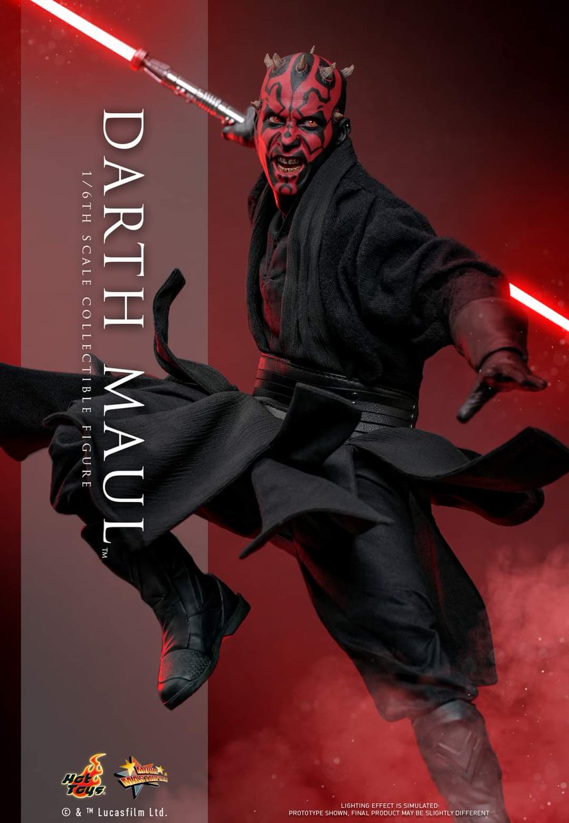 ¡Atentos! No es una foto de Darth Maul, es la nueva edición de su Hot Toys escala 1/6, reeditada por el 25º aniversario de 'La amenaza fantasma'. ¿Quién la quiere? 👀