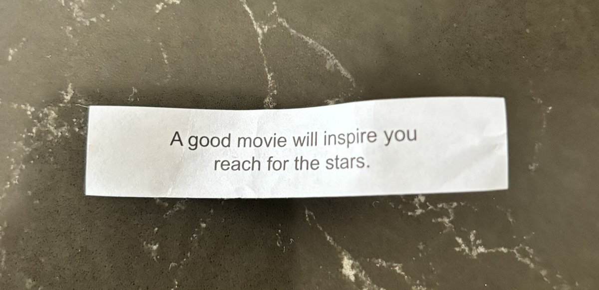 lol, I have three kids fortune cookie! I consider having time to watch a movie reaching for the stars