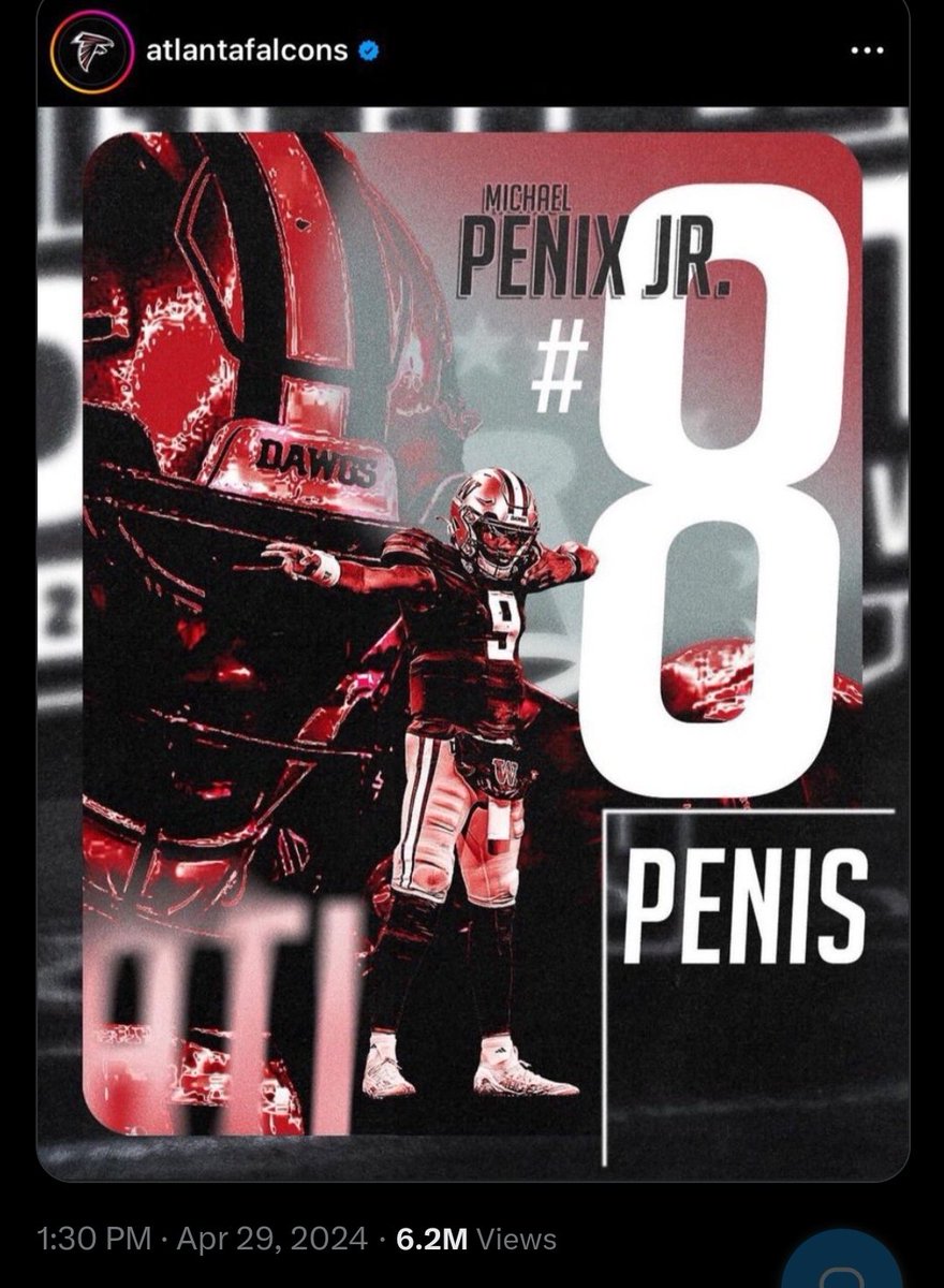 The Atlanta Falcons made a big typo on Penix Jr's name 😭💀