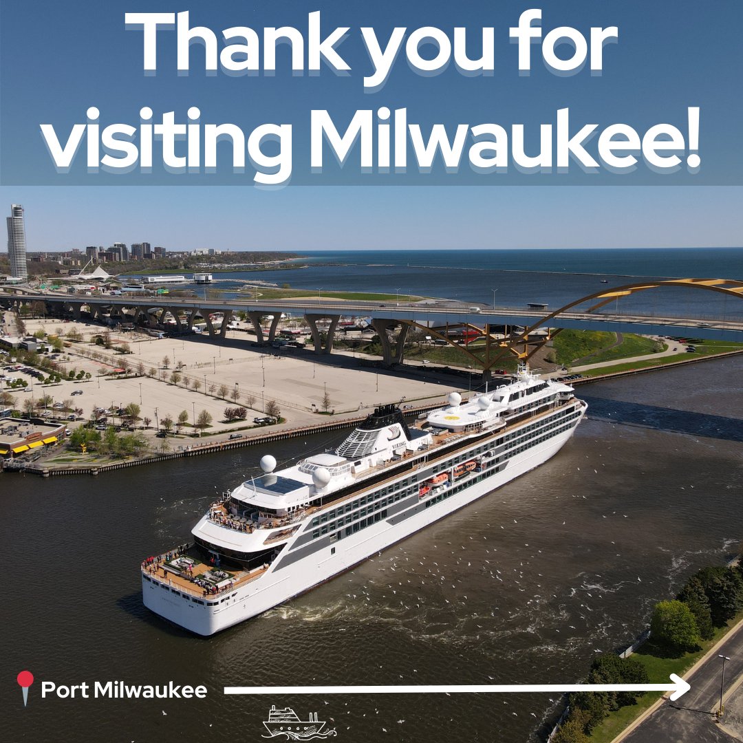 Port Milwaukee officials estimate over 12,000 global passengers will visit Milwaukee this cruising season and it has only just begun! 🎉🚢Thank you Viking Octantis for helping us kick off our 2024 season. We hope you enjoyed your visit. ⚓