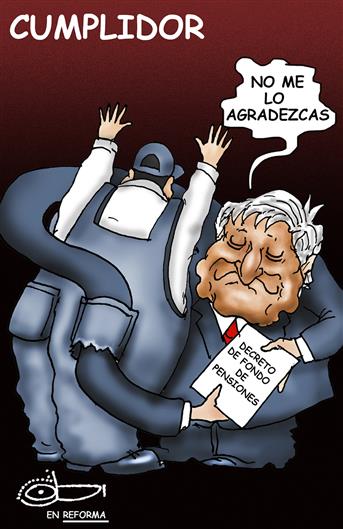 Cumplidor... Cartón de @obititlan en @Reforma