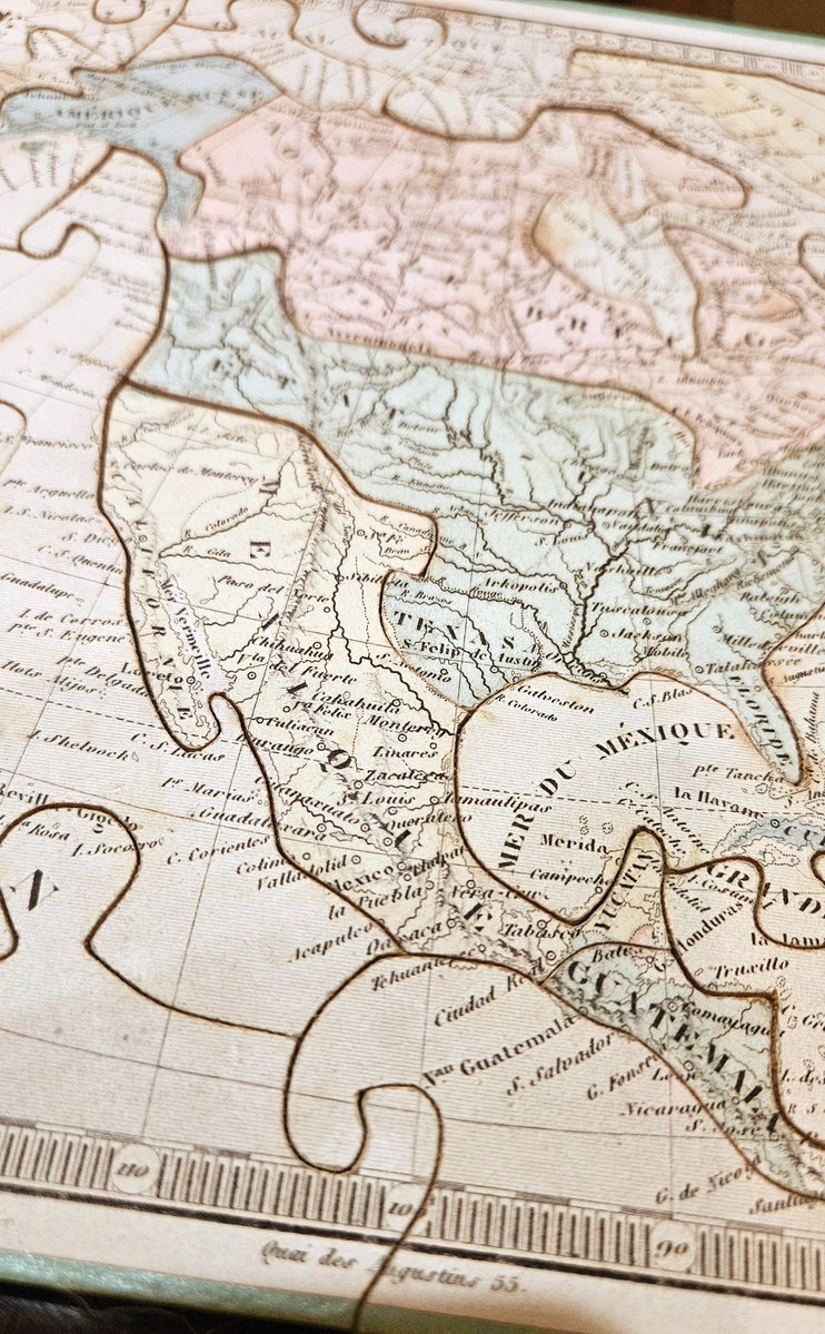 Before our competitive nature sets in, how about we ease into #ArchivesGames with a relaxing atlas puzzle? Note the shape of Texas and the southwest before the U.S.-Mexico War (1846-1848) 😮 #USHistory #TexasHistory #MexicoHistory #USMexicoWar