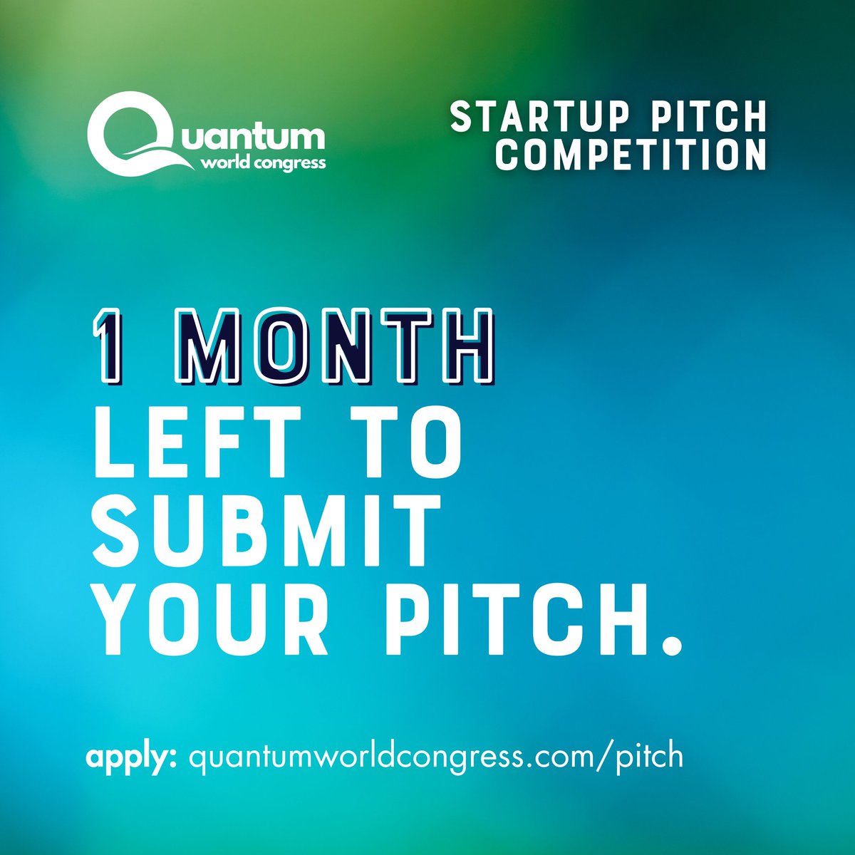 1 month left to submit your pitch for the #QWC2024 Startup Pitch Competition! Here's everything you need to know to apply: quantumworldcongress.com/pitch 

#QWC2024 #QuantumWorldCongress #Quantum #QuantumTech #QuantumConvergence #QuantumTechnology #QuantumAI