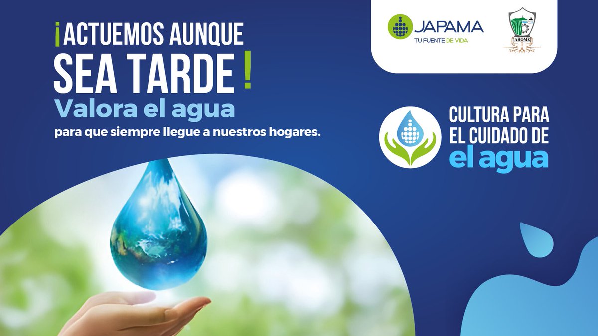 #CuidemosElAgua #CuidaElAgua 💚💧
#CulturaDelAgua