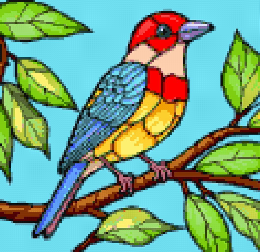 #pixelart #pixelartist #art #artist #digitalart #digitalartist #amateurart #amateurartist #visualart #visualartist #artcreator #contentcreator #draw #drawing #animal #bird #stainedglass #followforfollowback #likeforlikes #RT