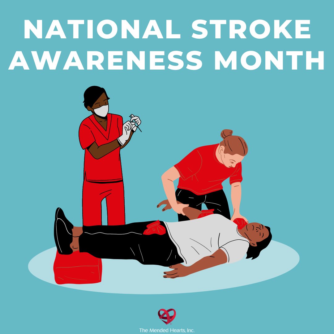 May is National Stroke Awareness Month❗️ More than 795,000 people have a stroke in the United States each year. Learn more about how you can protect yourself and your loved ones from #stroke at the link below👇 mendedhearts.org/stroke/ #StrokeMonth #StrokeAwareness