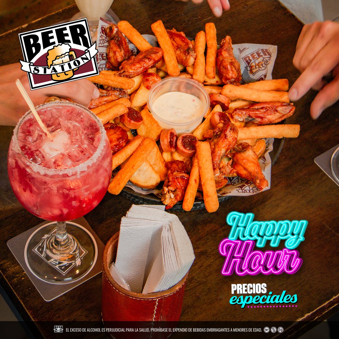 El viernes se pone cada vez mejor. 😏
Mira lo que te espera en nuestro #HappyHour. 😎
🔁 si ya vienes a disfrutar de los precios especiales.
#BeerStation