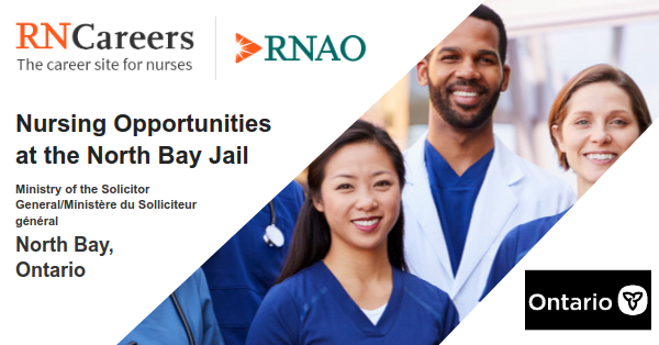 A new job just posted on RNCareers.ca Ministry of the Solicitor General/Ministère du Solliciteur général: Nursing Opportunities at the North Bay Jail ow.ly/Fsmy105rxSN #NursingJob #RNcareers