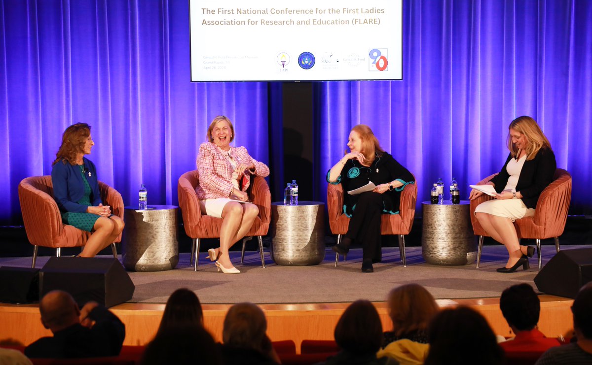 We witnessed a powerhouse lineup in Grand Rapids last Friday, when experts brought their wit, knowledge and lived experience to tell the story of Betty Ford as First Lady. Thank you, @Ford_Library @FirstLadiesARE @AU_SPAtreated for the incredible conversations.