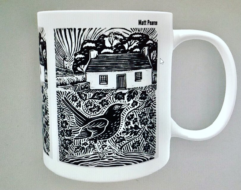 #linocut #print on a mug 😊