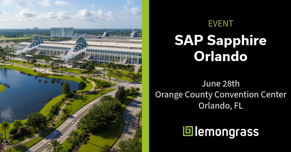LemongrassCloud's tweet image. Lemongrass will be at SAP Sapphire in Orlando!  Our experts are ready to help you prepare, plan, and migrate your SAP landscape to Cloud.  Let&apos;s discuss!  hubs.la/Q02vZs4p0

#SAPonCloud #SapphireOrlando