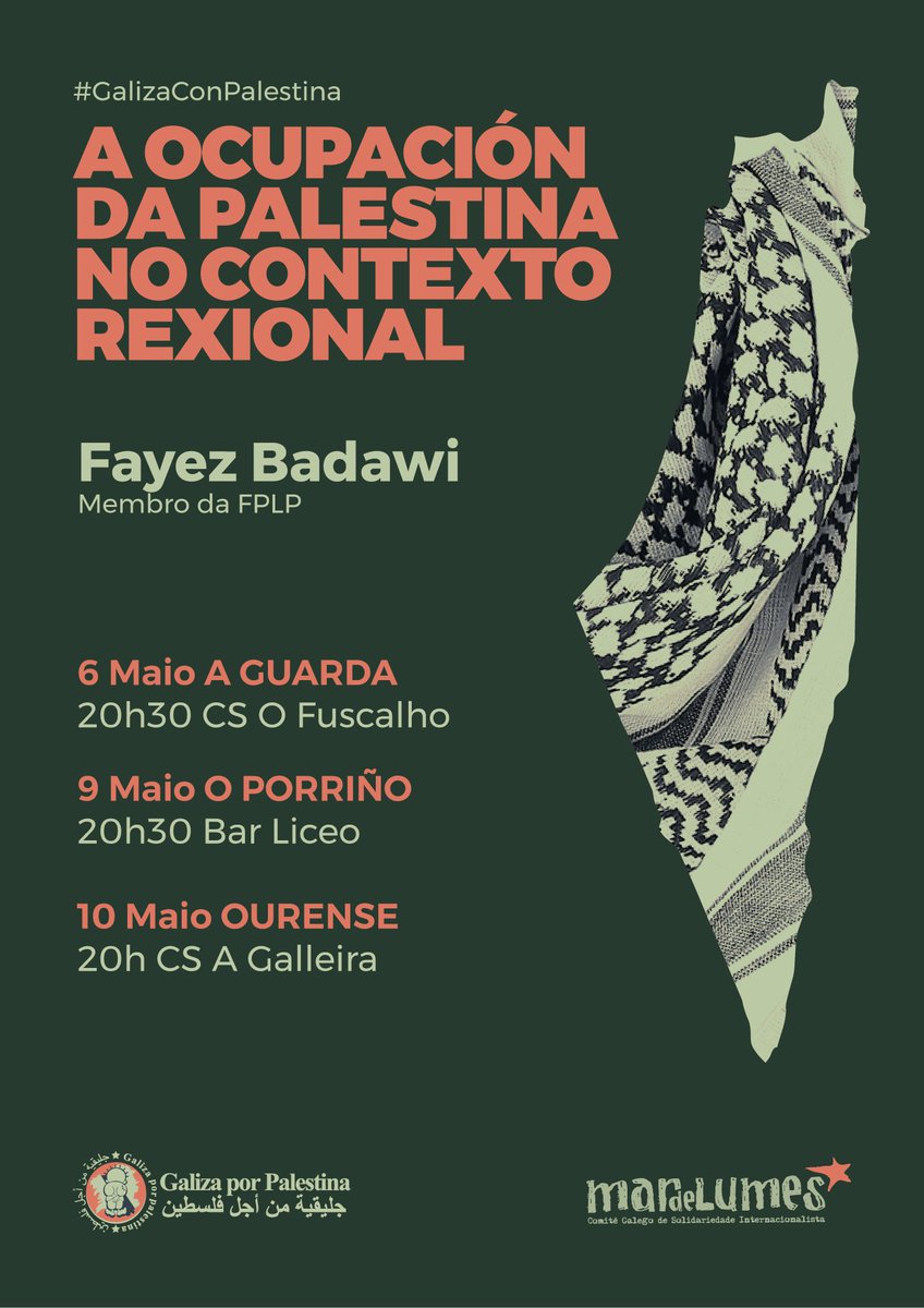 Fayez Badawi volta á #Galiza para continuar falando a realidade da #Palestina, da súa resistencia heróica e da necesidade de que os pobos se revolvan contra os cómplices que negan o xenocidio ou desculpan o sionismo. #GalizaConPalestina