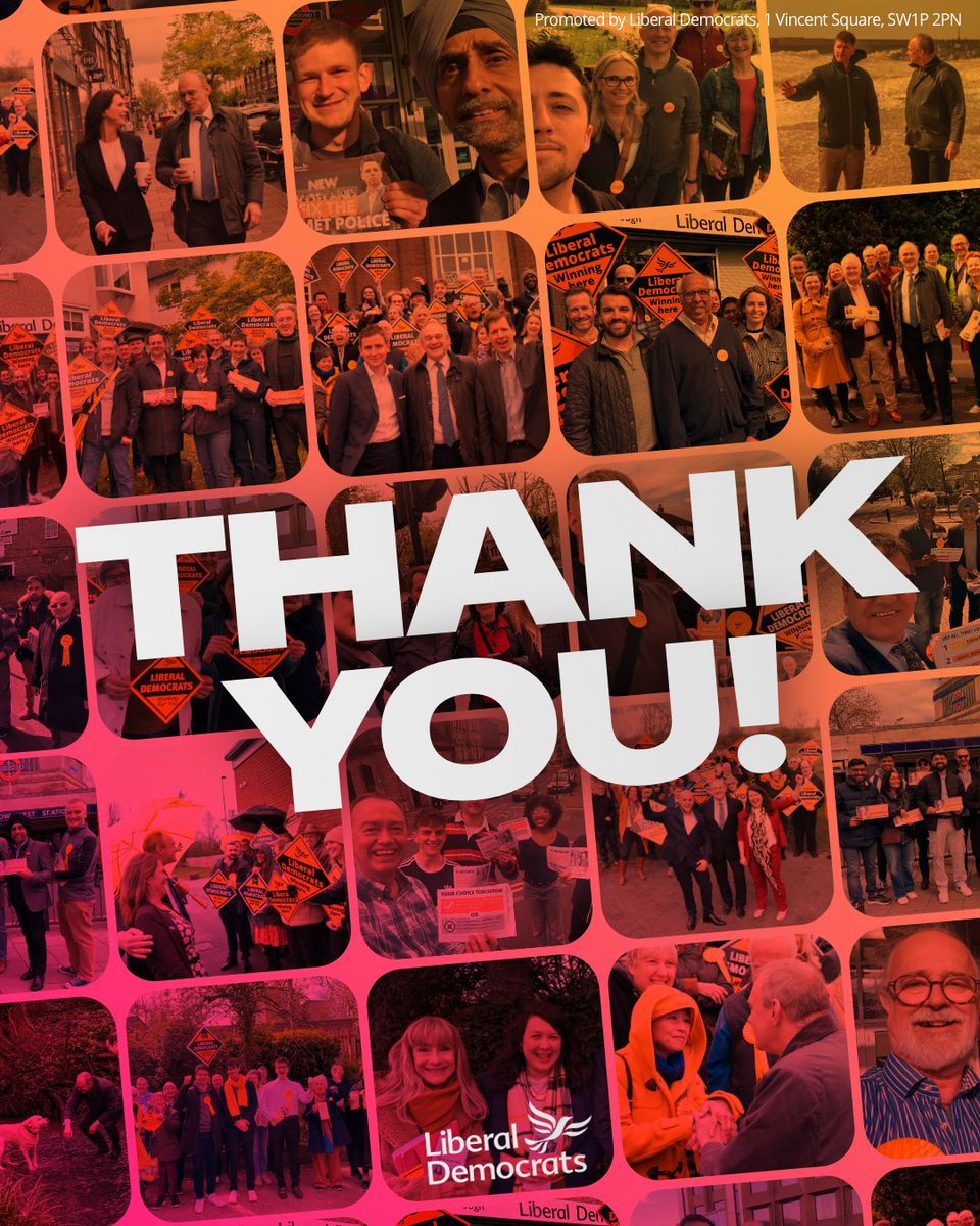 Polls have now closed. Thank you to everyone who has voted Liberal Democrat today. Thank you also to all our fantastic candidates up and down the country, and the thousands of members and volunteers who’ve joined us on the campaign trail. You've fought a fantastic campaign.