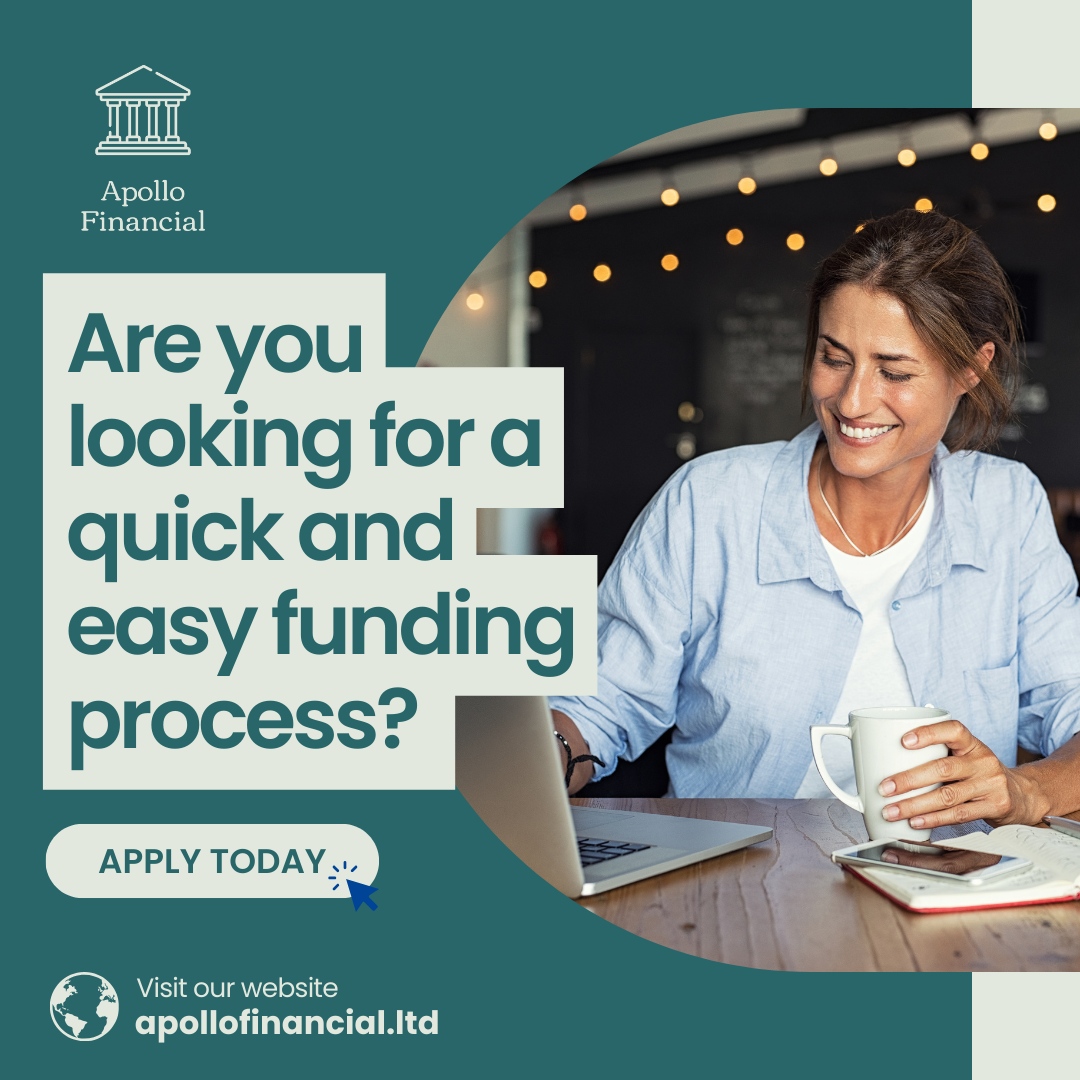 Are you looking for a quick and easy funding process? Look no further than Apollo Financial, LLC! ✨ 

With our streamlined approach to financing, we make accessing capital a breeze. 

#InvoiceAdvance #BusinessLending #BoostYourCashFlow #StartupSupport #FinanceMadeEasy