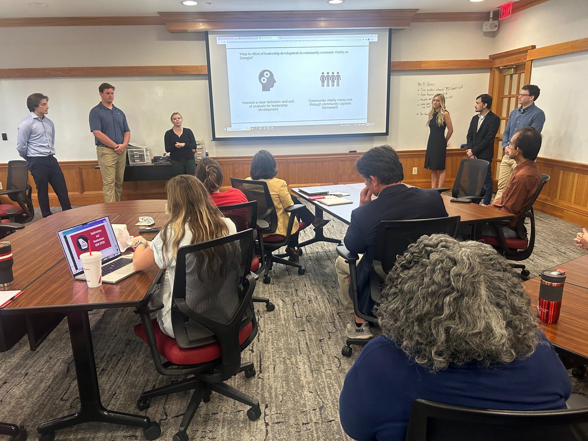 Thank you to @TerryCollege students in the Master of Science in Business Analytics program for working with us this semester to help us to look at data around the effect of leadership development in community economic vitality in Georgia.