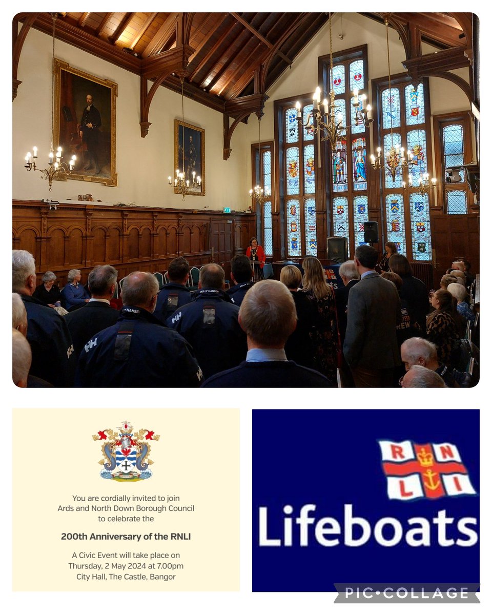 I was delighted to see a full chamber to celebrate the 200th anniversary of the Royal National Lifeboat Institution. 
We are indebted to the work of the RNLI. This charity saves lives at sea. They are very deserving of a Civic Event at Ards and North Down Borough Council tonight