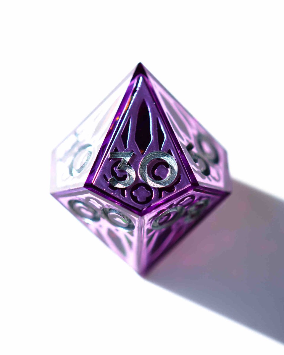 Sneak Peak at our Daughter of Darkness Dispel Dice set inspired by BG3 Shadowheart 🖤 Preorders begin 5/7 12pm PT ✨ Sign up for our mailing list to get notified right when they are available! 🔗 in bio