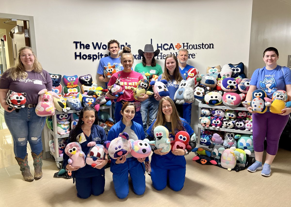 Recently our Pediatric Center received a generous donation of 150 Allyhoos to provide extra love and comfort to our pediatric patients. Allyhoo is a non-profit organization that creates animal-shaped pillows for pediatric patients. Thank you, Allyhoo for this wonderful donation!