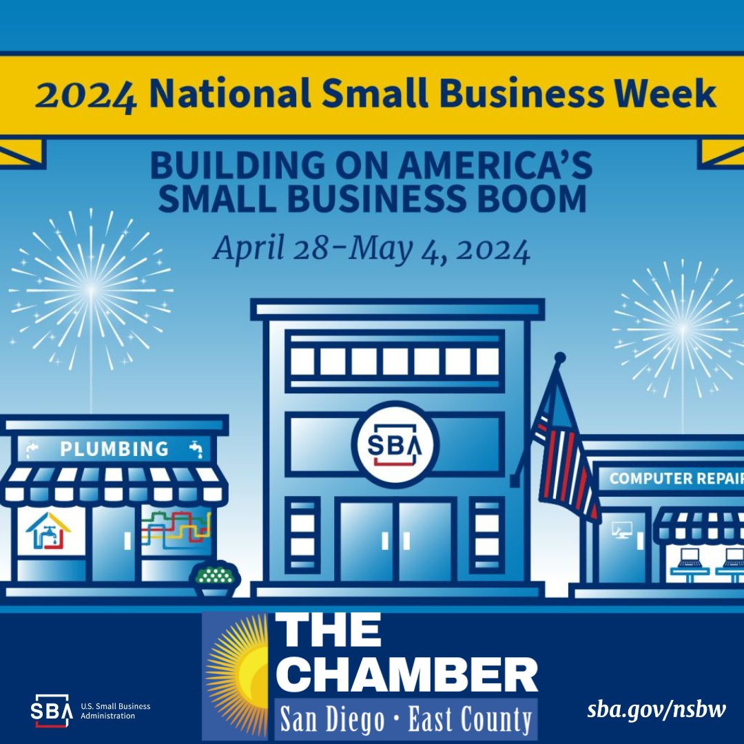Happy #NationalSmallBusinessWeek, which acknowledges the critical contributions of America’s #entrepreneurs and #smallbusinessowners. Shout out to the #smallbusinesses for your hard work, ingenuity, and dedication, including their contributions to the economy. #SDECCC