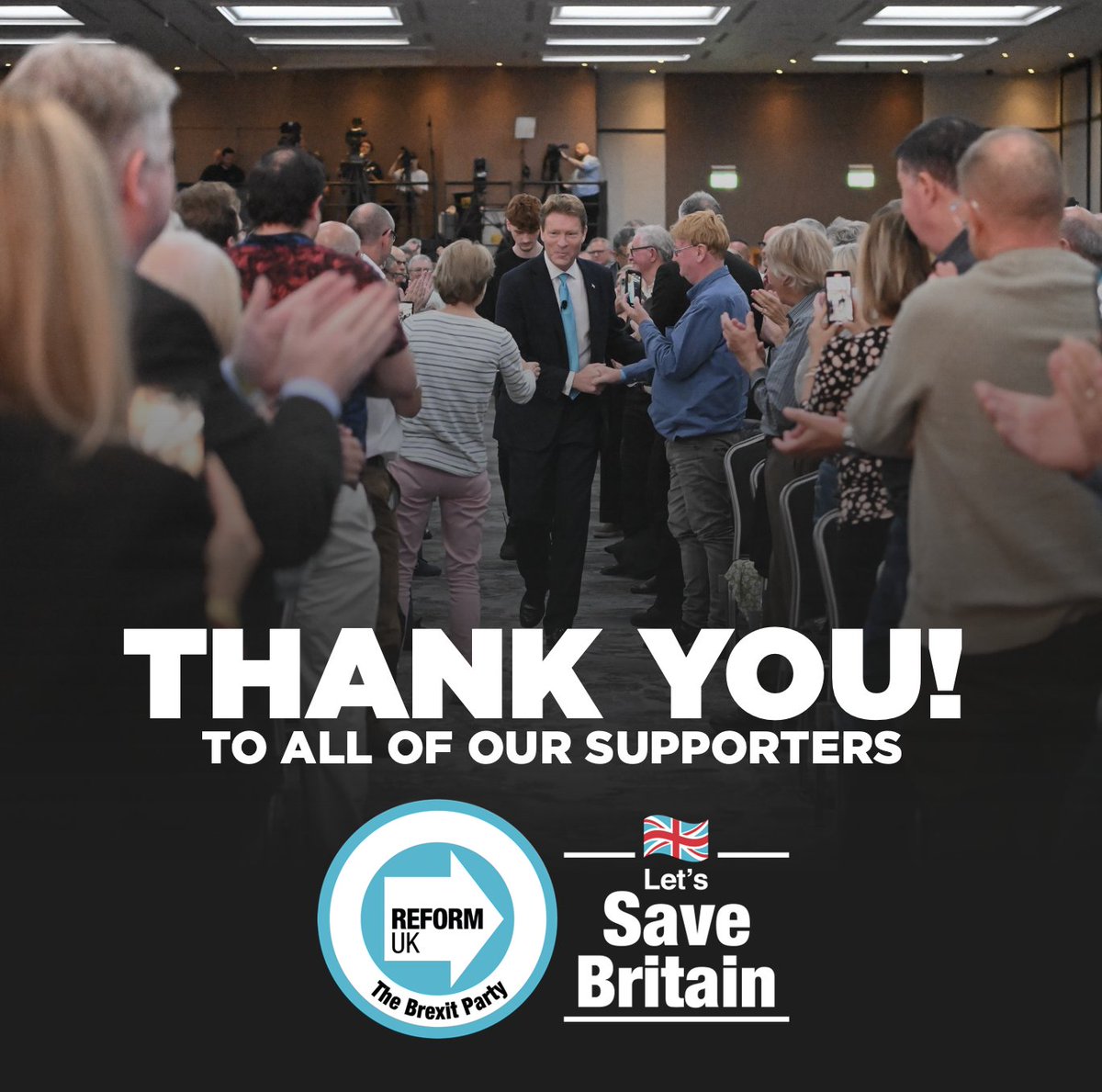 Thank you to all those up and down the country that have voted for Reform UK today. We are hugely grateful for your support. 🇬🇧🗳️