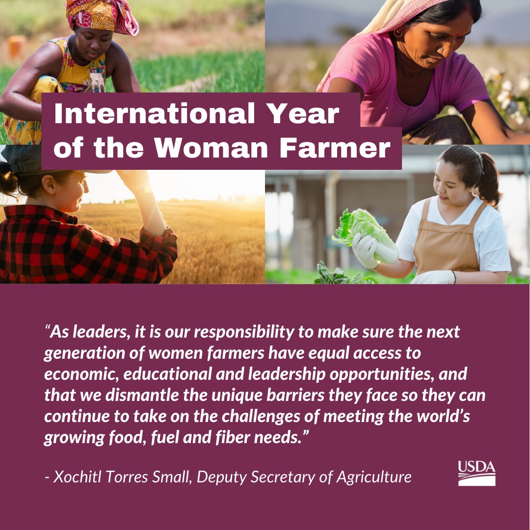 Today @DepSecXoch joined @USAmbUN and the @UN General Assembly to declare 2026 as the International Year of the Woman Farmer. The worldwide observance will call attention to the vital role that women play in global food and agricultural production. ➡️ usda.gov/media/press-re…