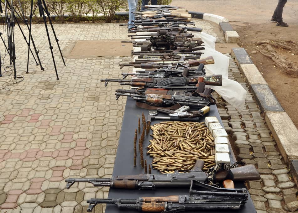 Arms and Ammunition recovered from the suspects. We paraded 63 suspects today in kaduna. More to come.