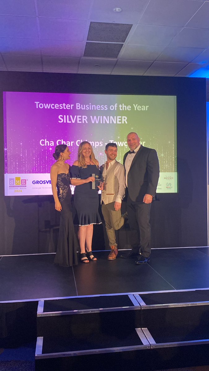 WOW, everyone is on fire this evening! The silver winner in The Towcester Business of the Year is @ChaCharChimps!