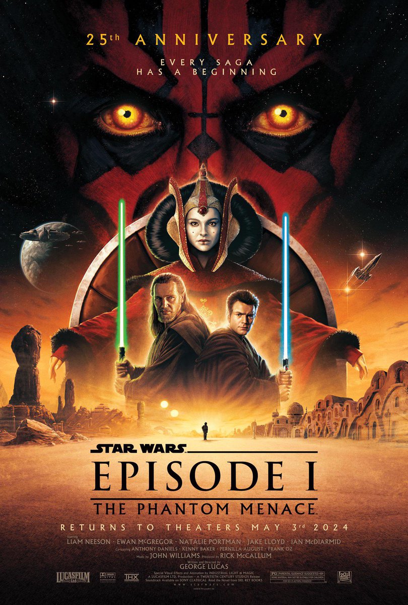 The Phantom Menace returns to theaters tomorrow 😍