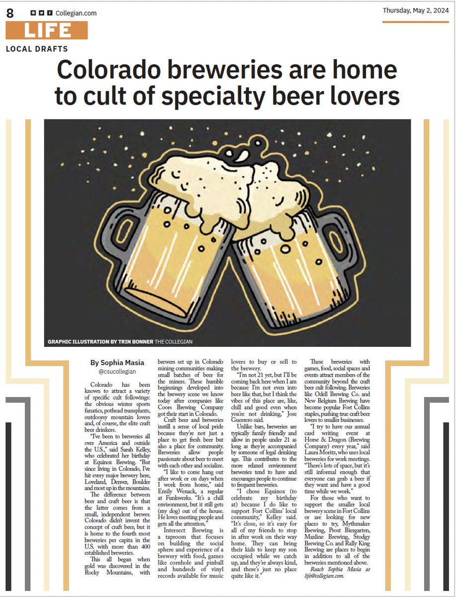 CSUCollegian's tweet image. IN THIS WEEK&apos;S PRINT: Cult special edition, family members of former Grace Christian Church attendees speak out, craft beer cult, environmental privilege, alien abductions, and MORE

collegian.com

#csucollegian #coloradostateuniversity #fortcollins #cult