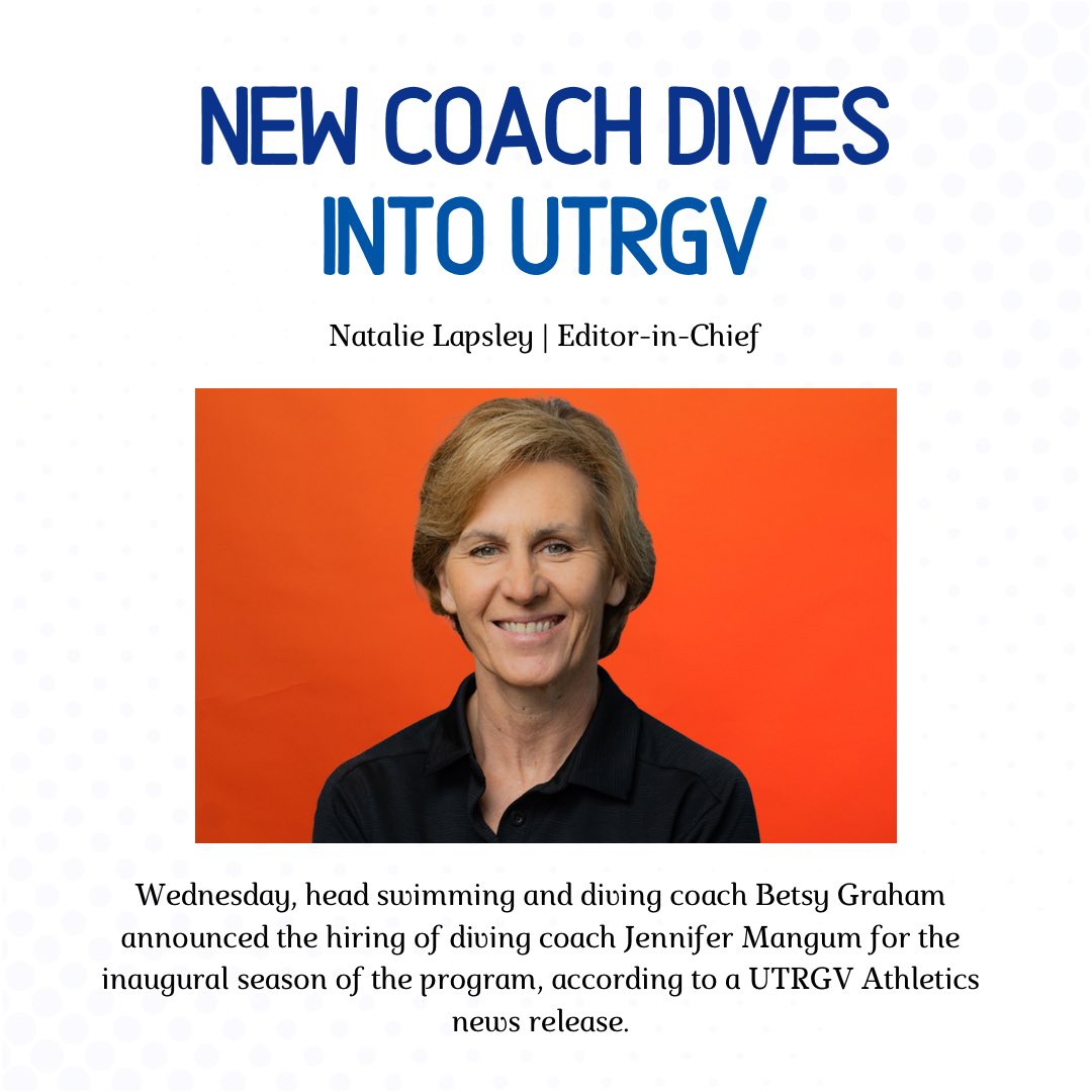 New coach dives into UTRGV | Story by Editor-in-Chief Natalie Lapsley here🗞️ utrgvrider.com/new-coach-dive…