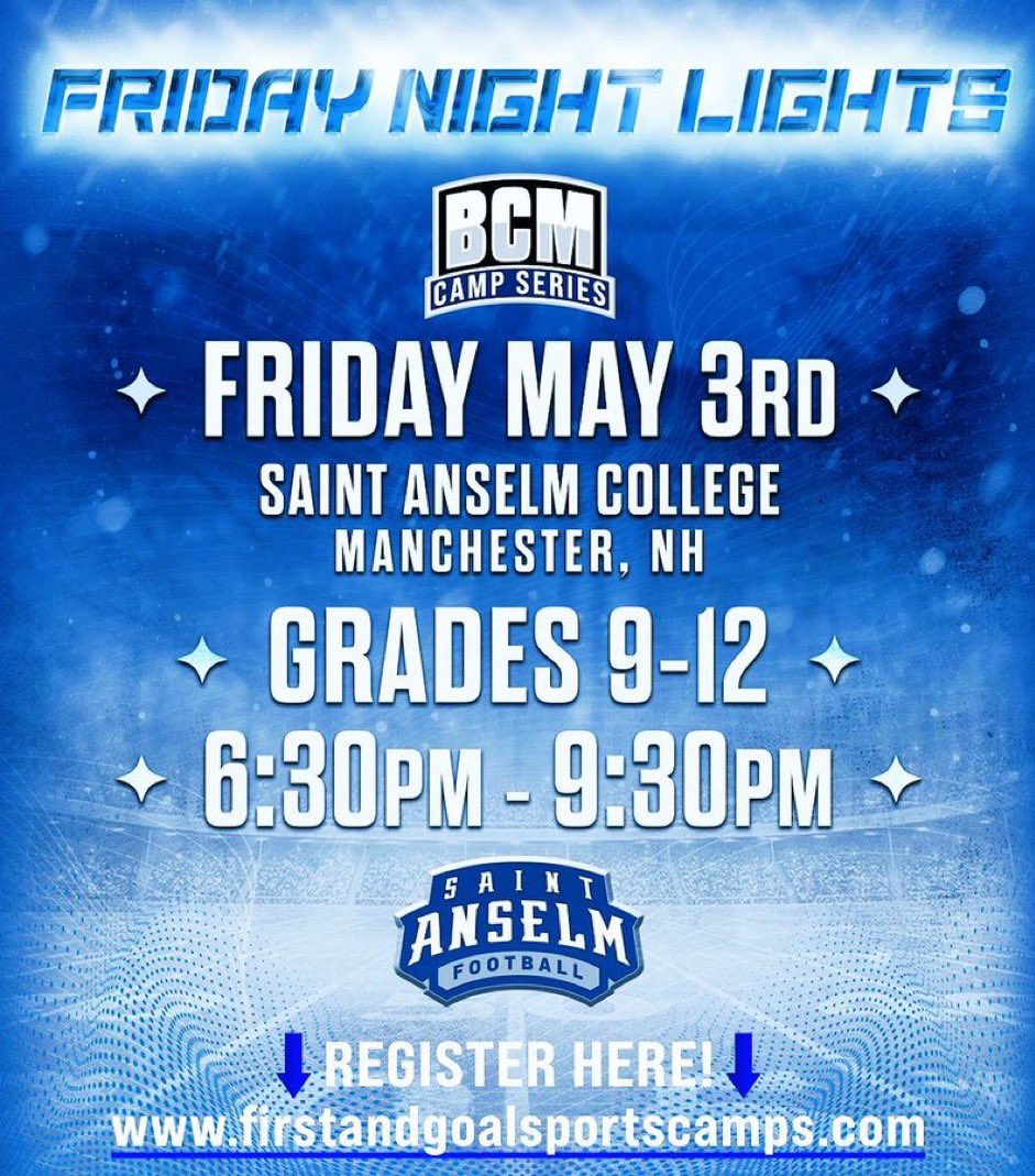 Super excited to be attending the @STAHawksFB Friday Night Lights camp tomorrow!! Thank you to @CoachPriceFerg for the invite! Excited to show the staff what I can do!!#BCM @CoachJoeAdam @LHSPioFootball @MrLamusta @turf_surfer