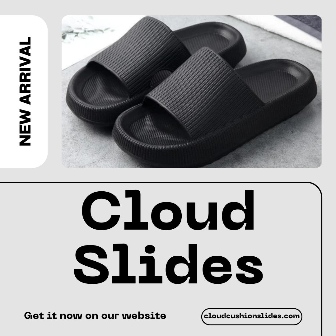 Step into a world of comfort with our Cloud Slides! ☁️👣 Treat your feet to the ultimate relaxation with these plush and stylish slides. Designed with cloud-like cushioning and a sleek silhouette. 
Shop Now: cloudcushionslides.com/products/cloud…
#cloudcushionslides #cloudslides #shopnow