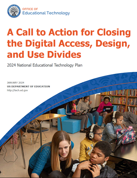 School leaders! Check out ED's 2024 National Educational Technology Plan (#NETP24) from the @OfficeofEdTech to learn how your school & district can bridge digital divides in your community. tech.ed.gov/NETP