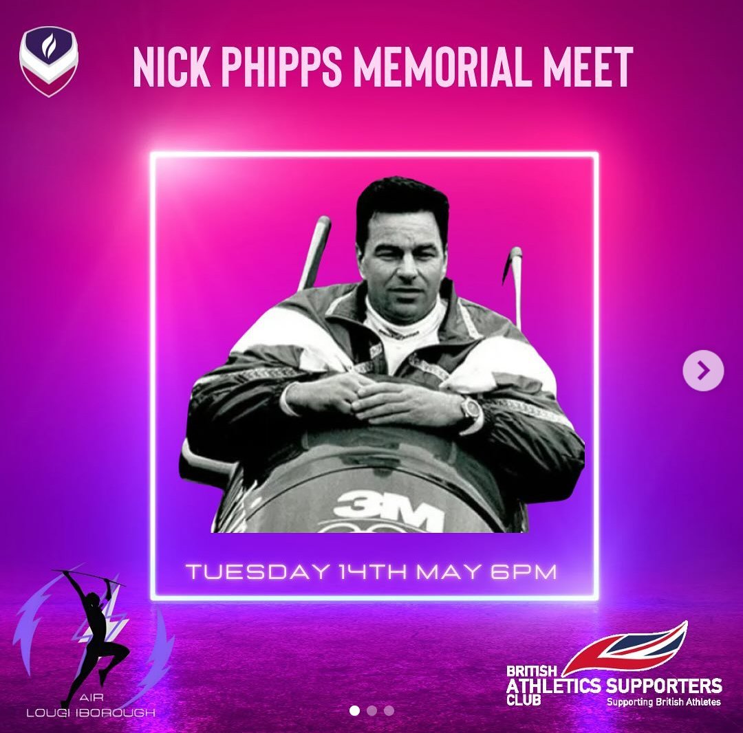 The Loughborough #PoleVault invitational on May 14th will be called the Nick Phipps Memorial Meet following the sad news of his recent passing @LboroSport @KateDennison