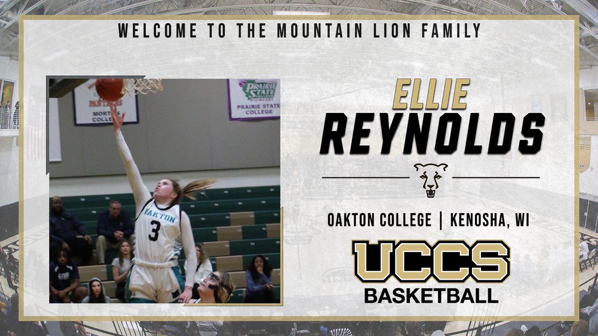 UCCS Athletics (@gomountainlions) on Twitter photo Welcome to the <a href="/UCCSWBB/">UCCS Women’s Basketball</a> Mountain Lion Family, <a href="/EllieReynold04/">Ellie Reynolds</a>!
Ellie Reynolds (Kenosha, Wis. / Westosha High School / Oakton College)
brnw.ch/21wJpHX
#GoMountainLions Welcome to the <a href="/UCCSWBB/">UCCS Women’s Basketball</a> Mountain Lion Family, <a href="/EllieReynold04/">Ellie Reynolds</a>!
Ellie Reynolds (Kenosha, Wis. / Westosha High School / Oakton College)
brnw.ch/21wJpHX
#GoMountainLions