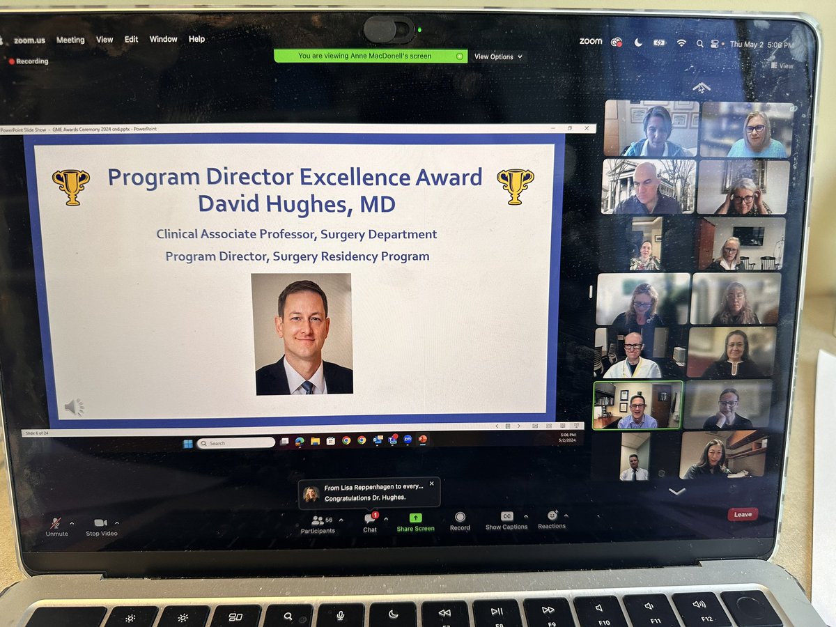 Jessica Millar (@jess_millarmd) on Twitter photo We quite literally have the BEST program director!! 👏👏👏 We are so lucky to have Dr. Hughes and this award is 100% well-deserved. Thank you for all that you do for the <a href="/UMichSurgery/">Michigan Surgery</a> residents 😊 We quite literally have the BEST program director!! 👏👏👏 We are so lucky to have Dr. Hughes and this award is 100% well-deserved. Thank you for all that you do for the <a href="/UMichSurgery/">Michigan Surgery</a> residents 😊