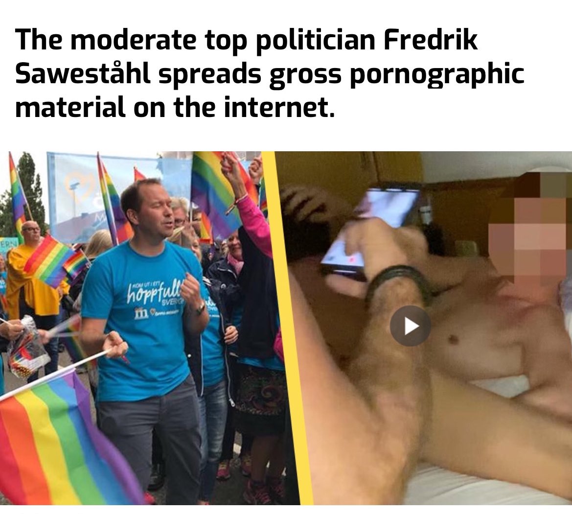 A top liberal politician in Sweden was caught having sodomy with teenage boys and posting the videos online. Fredrik Saweståhl is a regional politician in Stockholm and the secretary general of ‘LGBT+ Alliance’ These are the degenerate filth which has infiltrated and captured…