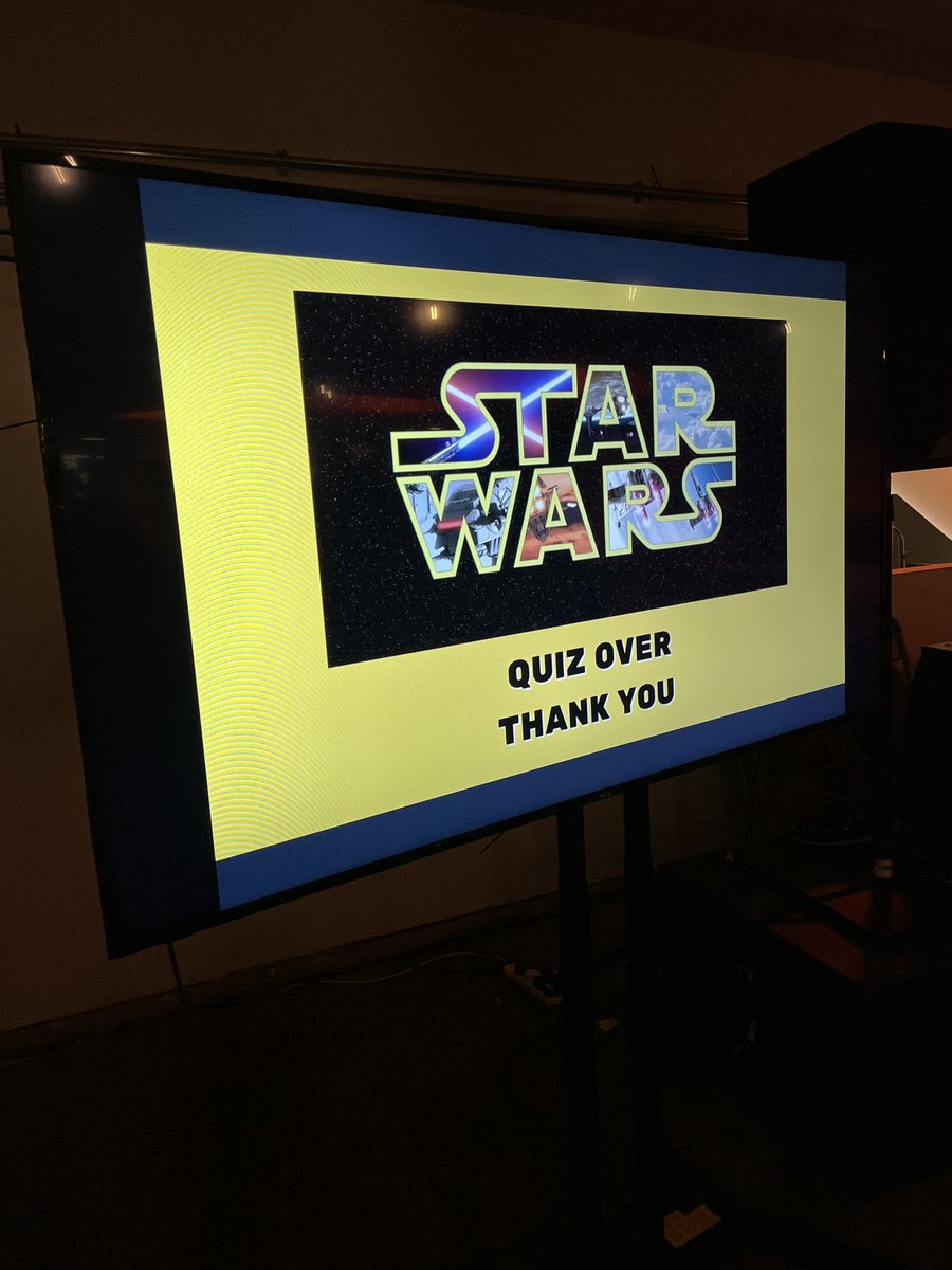 Chuffed to have won the #StarWars quiz hosted this year by the team @peckhamlevels - it went to sudden death after a tie for first-place, but I kept my cool and beat the opposing team whom were great competitors!

Bar tab incoming 🍻

@starwars @StarWarsUK #MayTheFourth