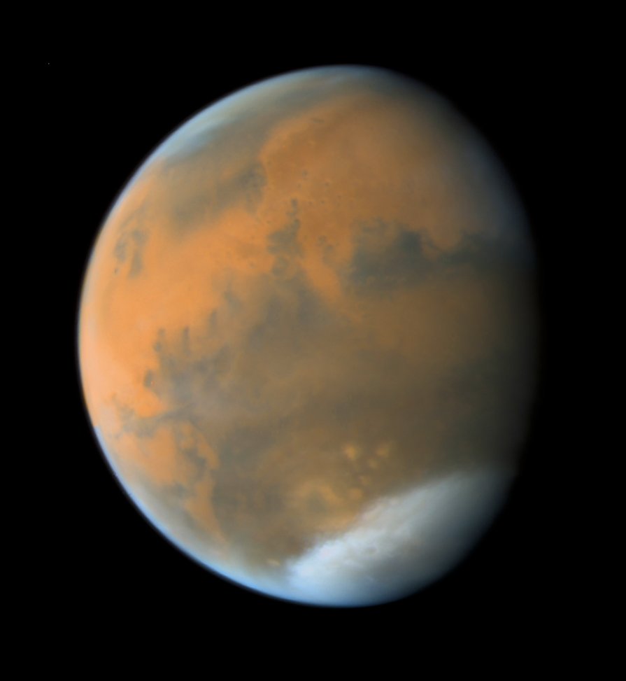 Mars from the Hubble Space Telescope. This image was taken 21 years ago today.