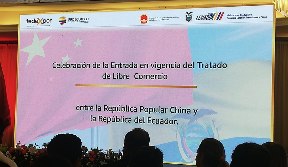 APIRICE1's tweet photo. Acompañamos al @Produccion_Ecu en la Celebración de la Entrada en vigencia del TLC con china.
Expectantes de las nuevas oportunidades en este mercado.
#productoecuatoriano
#MuchoMejorEcuador
@Fedexpor https://t.co/EBRvszwoXv