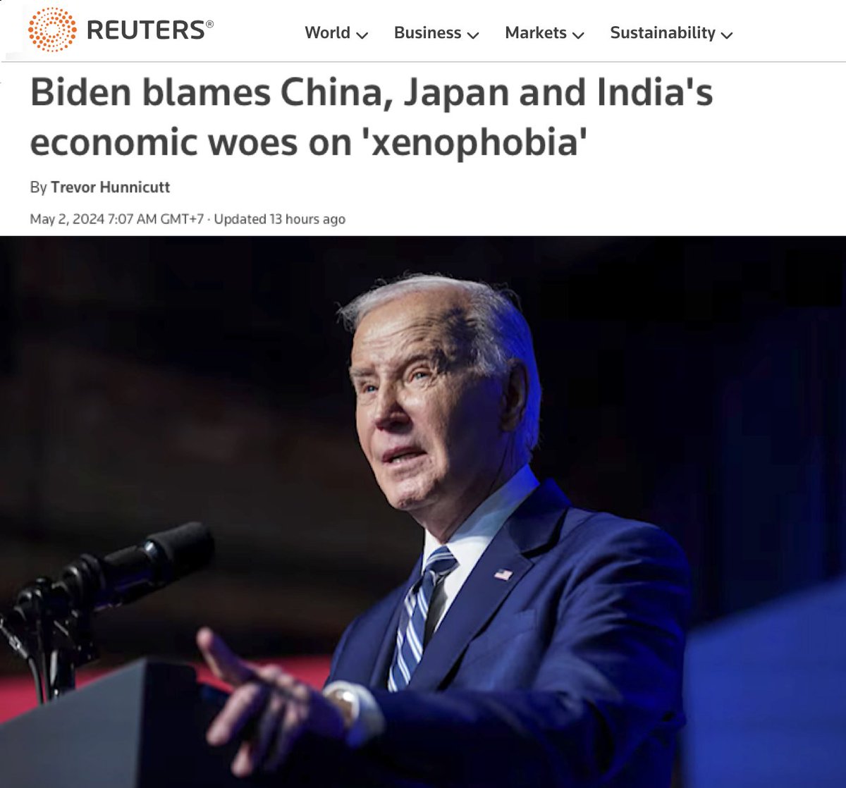 Calling India 🇮🇳 a ‘xenophobic’ nation by JOKER Biden @POTUS is actually a direct insult to crores of illegal immigrants from Bangladesh 🇧🇩, Nepal 🇳🇵, Bhutan 🇧🇹 and above all Myanmar 🇲🇲, who entered in and are still entering in India 🇮🇳 in thousands per day, making it a shithole.