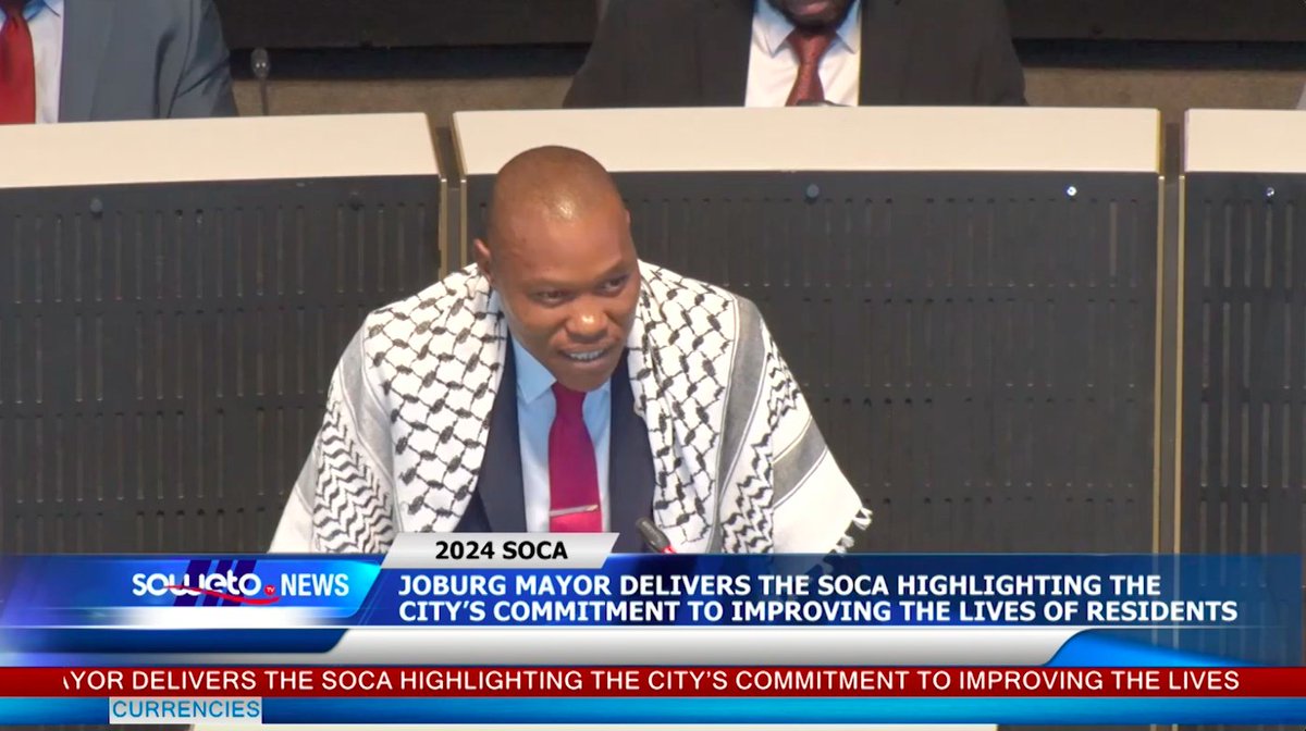 The Executive Mayor in the City of Johannesburg, Councillor Kabelo Gwamanda, delivered the 2024 State of the City Address on Thursday. #sowetotvnews

Watch the full story here:  youtu.be/5fN2spEArzU