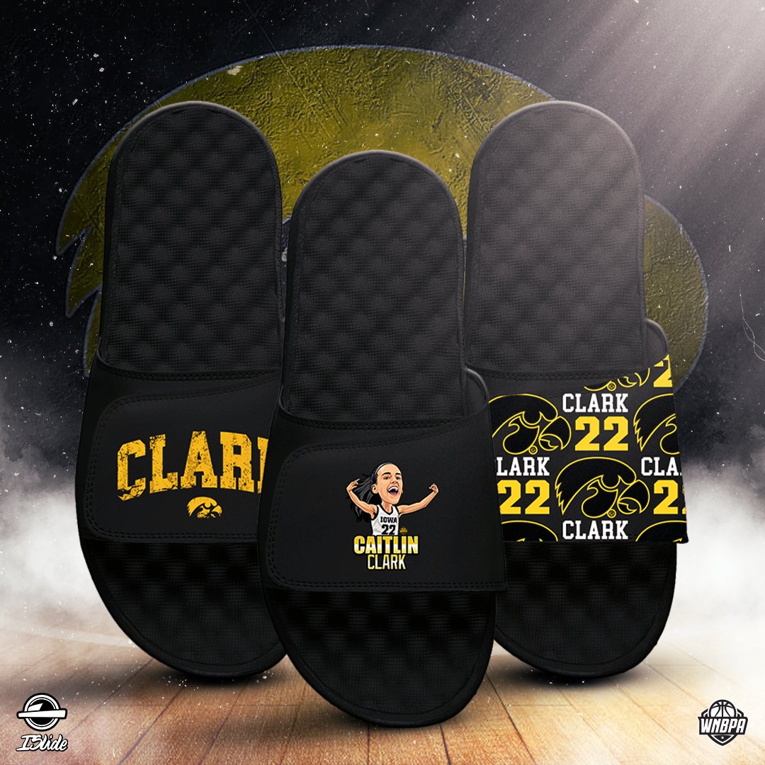 Get your Official Caitlin Clark Iowa slides today! Link in the bio! #Caitlinclark #iowa #wnba #fever #newproduct #slides
