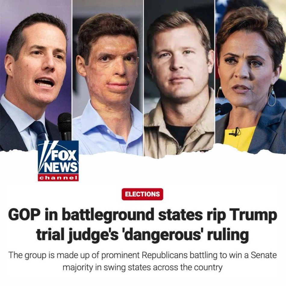 Proud to join my fellow battleground Republican Senate candidates in condemning Judge Merchan's historic election interference via his ludicrous gag order ruling.

This is a disgusting attempt to silence President Trump as he fights back against this political prosecution (&…