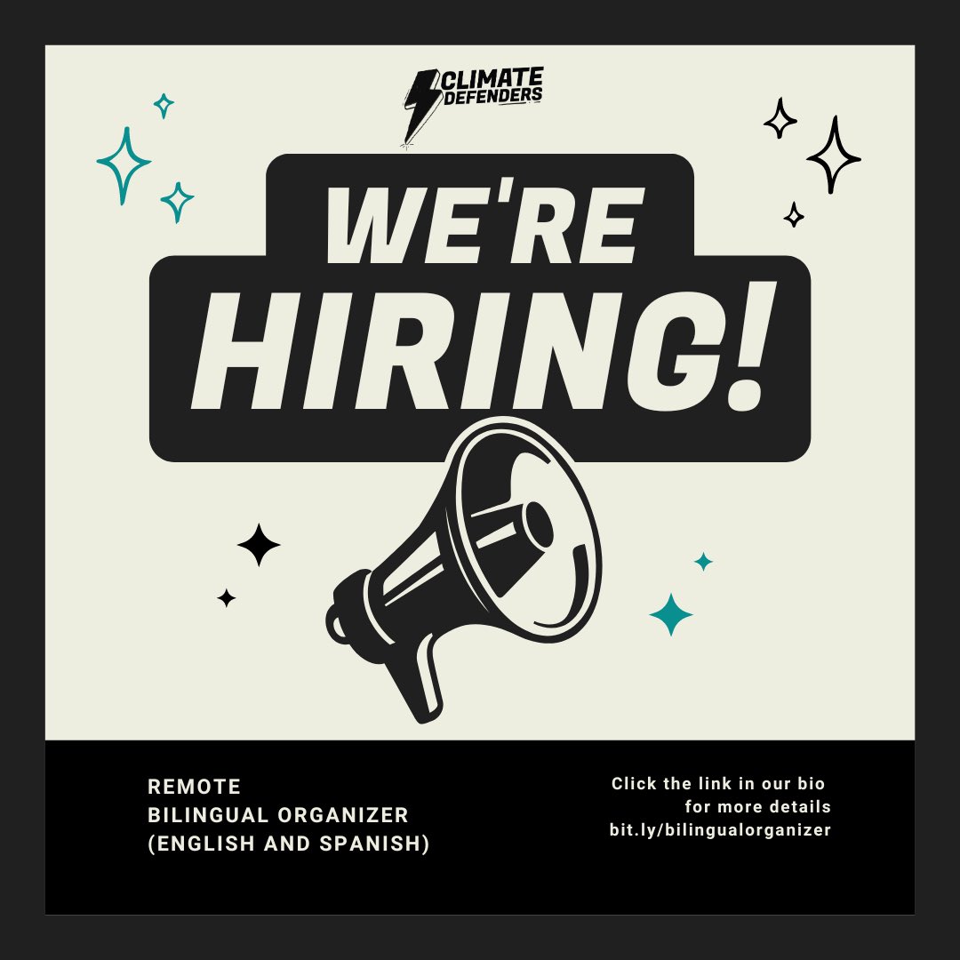 🌍🌱 We're hiring! Join us as a Bilingual Organizer in our mission to dismantle the fossil fuel industry and fight for climate justice. Apply now 👉🏾bit.ly/bilingualorgan… #ClimateJustice