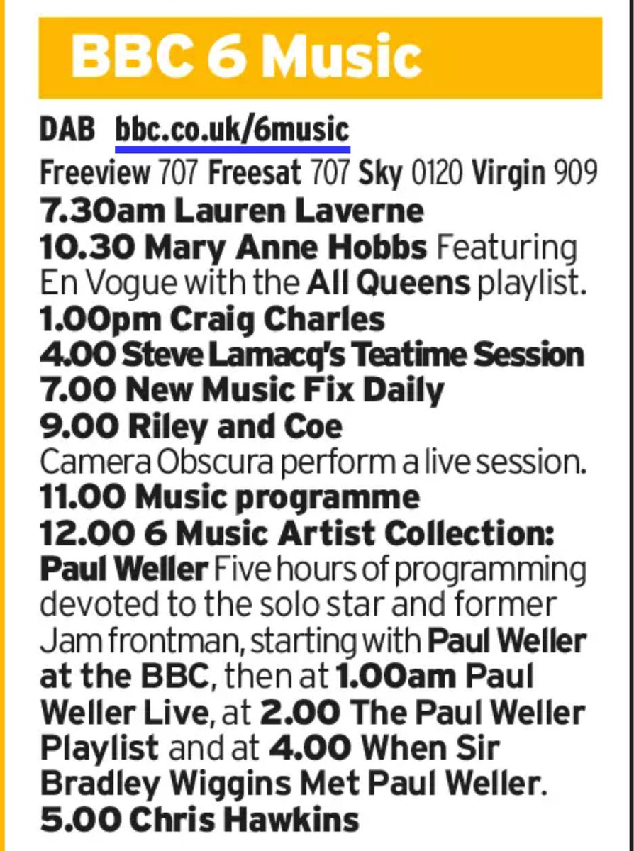Next Monday at midnight on @BBC6Music if you want to get your cassette deck ready to record folks…