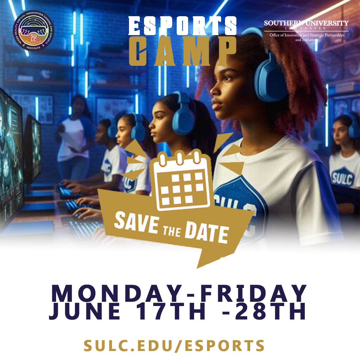 SAVE THE DATE: Summer is right around the corner! Get ready to level up your skills at our Esports Summer Camp. Stay tuned for more details! #SULCEsports #SummerCamp