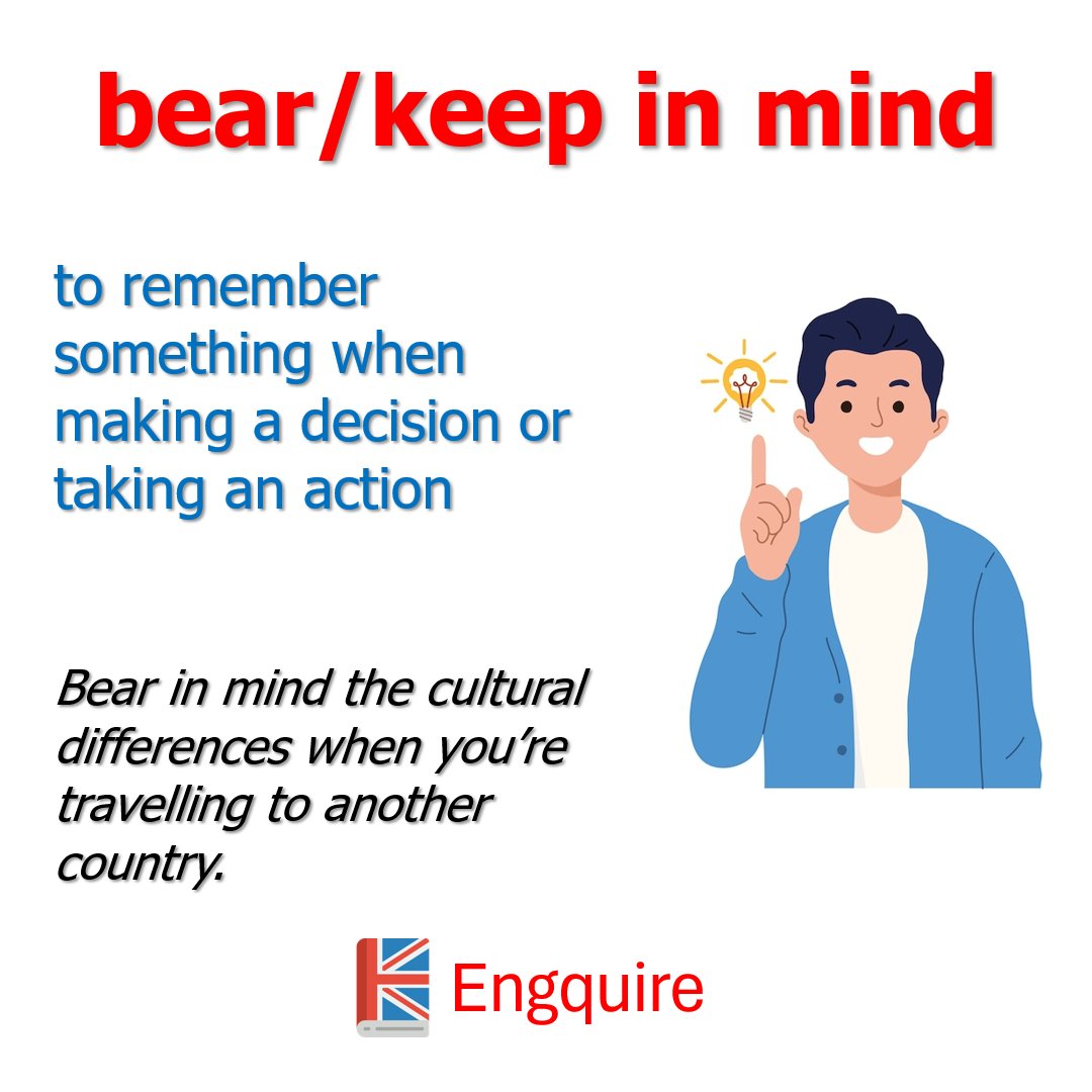 bear/keep in mind #LearnEnglish